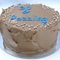 Chocolate Buttercream with Silver Balls